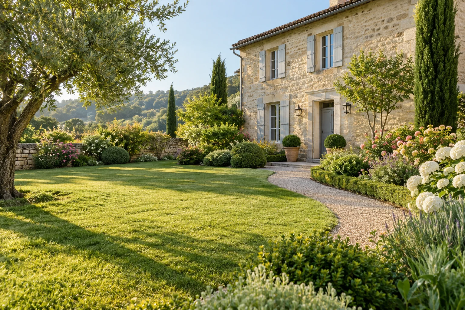Illustration d’ambiance de jardin issue du site MD Multiservices, créée par IA